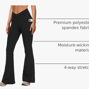 Women's Black Flare Yoga Pants